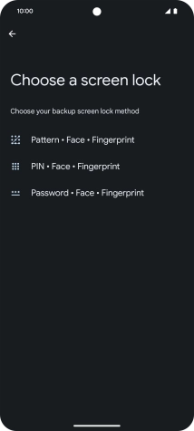 Press the required phone lock code and follow the instructions on the screen to create an additional phone lock code.