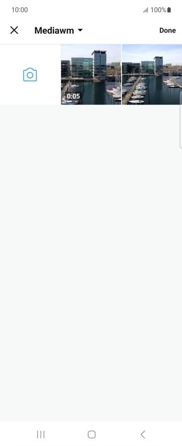 Press the required picture or video clip.