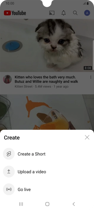 Press Upload a video.