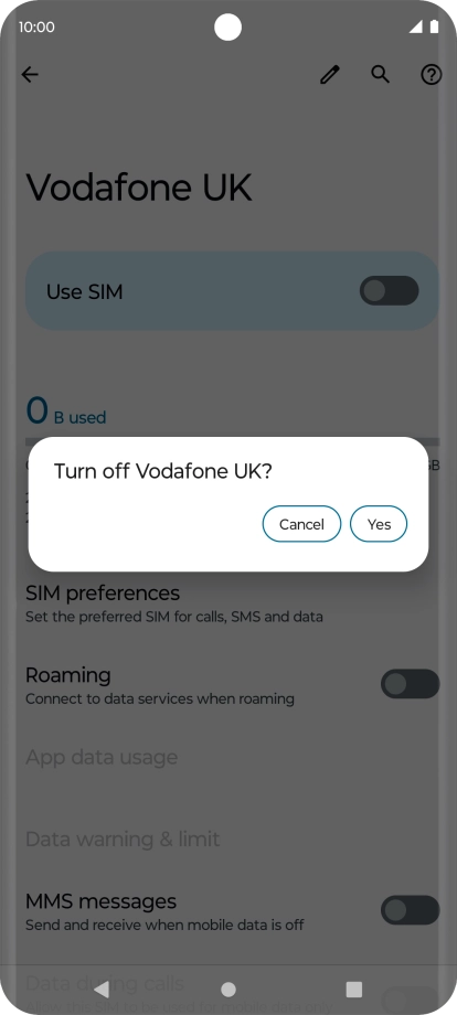 If you turn off the function, press Yes.