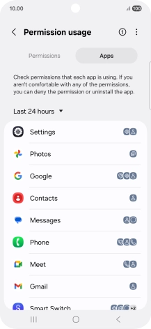 Press the drop down list.