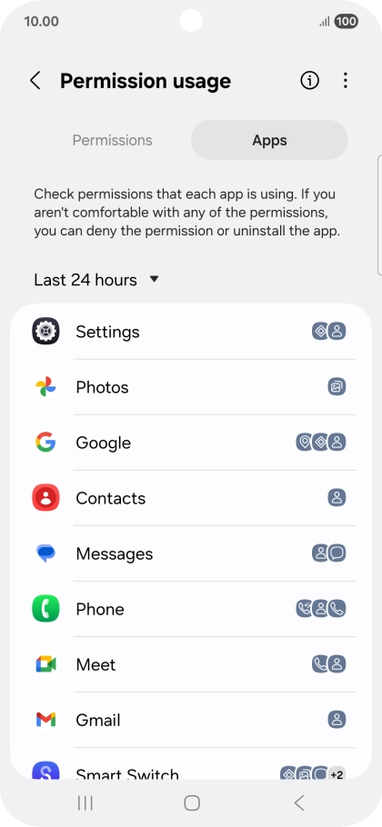 Press the drop down list.