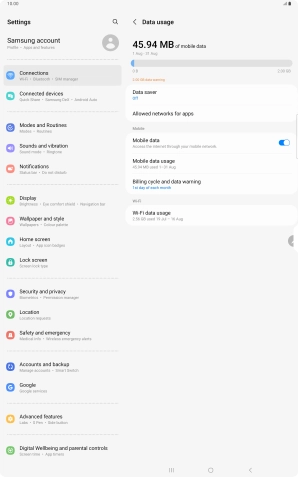 The total data usage is displayed.