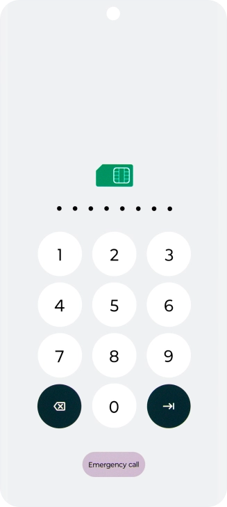 Key in the PUK and press arrow right.