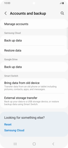Press Manage accounts. Press Manage accounts.