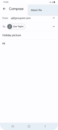 Press Attach file and go to the required folder.