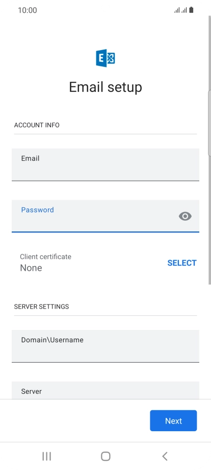 To turn on the function, press SELECT and follow the instructions on the screen to install the required certificate.