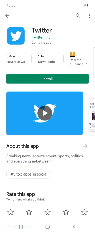 Press Install and follow the instructions on the screen to install the app.