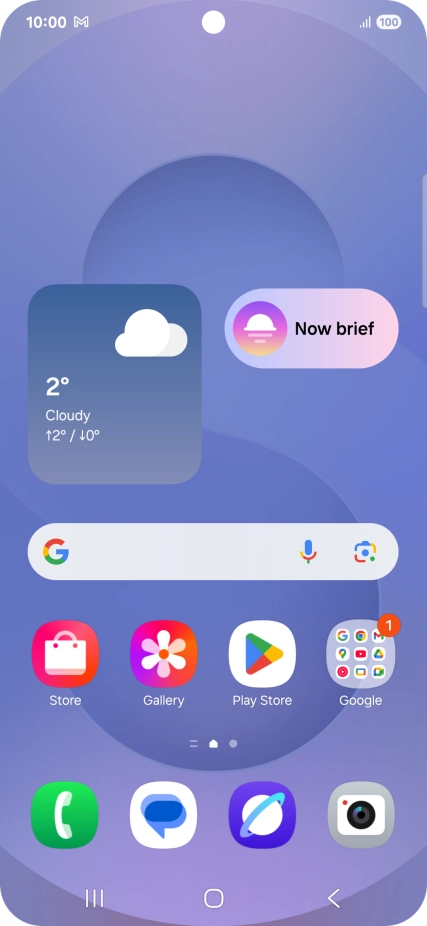 The email message icon shows that you've received a new email message.
