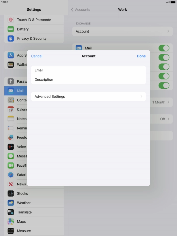 Press Advanced Settings.