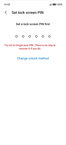 Press Change unlock method.
