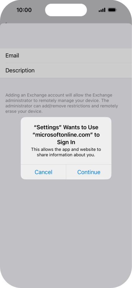 Press Continue. Press Continue.