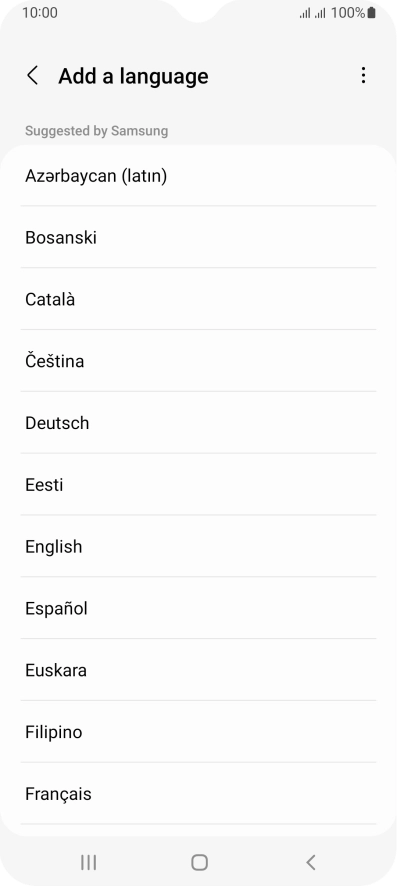 Press the required language.