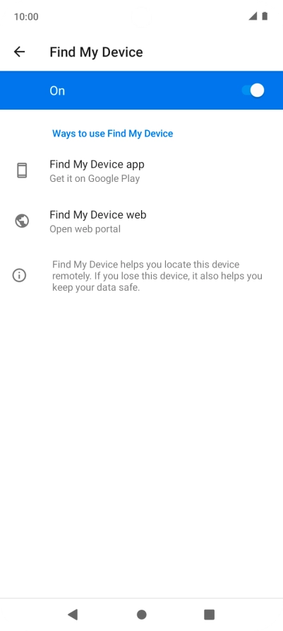Press the Home key to return to the home screen.