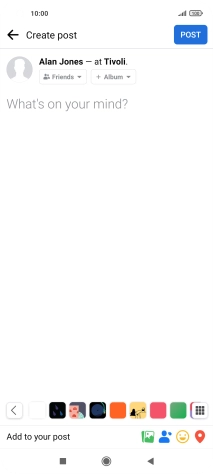Press the text input field.