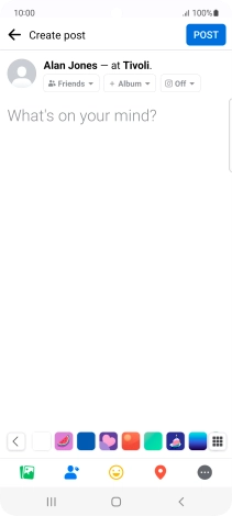 Press the text input field.