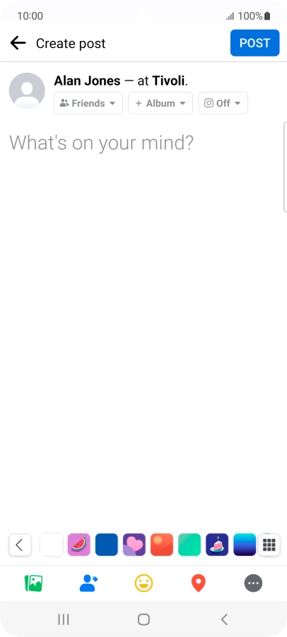 Press the text input field.