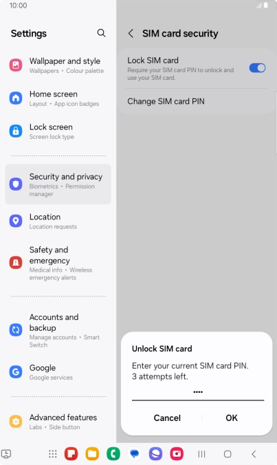 Key in your PIN and press OK.