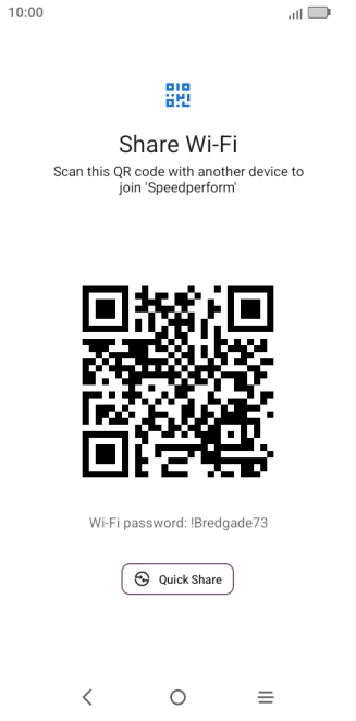 Place the QR code inside the camera frame on the other device to scan the code.