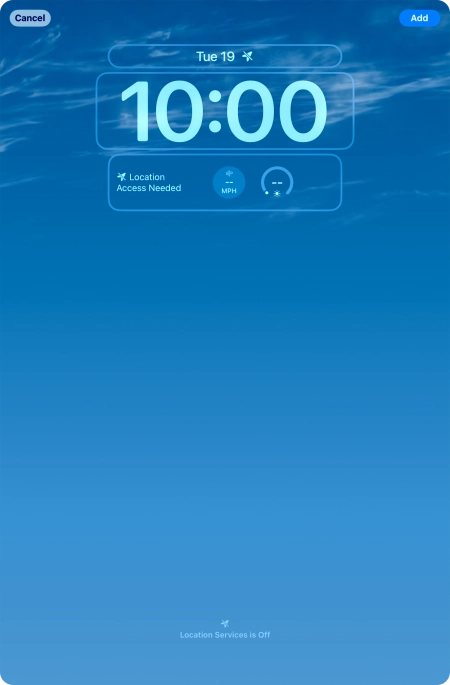 To customise the way the lock screen date is displayed, press the date widget and follow the instructions on the screen to select the required widget display mode.