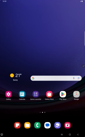 Slide two fingers downwards starting from the top of the screen.