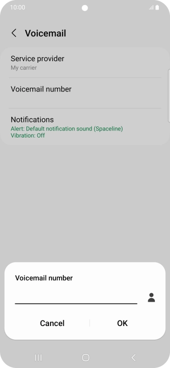 Key in +447836121121 and press OK.