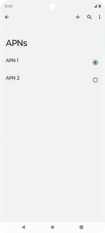 Press the field next to the data connection to activate it. Press the field next to the data connection to activate it.