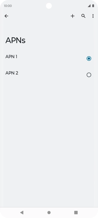 Press the field next to the data connection to activate it. Press the field next to the data connection to activate it.
