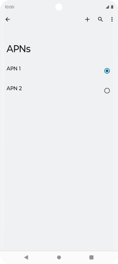 Press the field next to the data connection to activate it. Press the field next to the data connection to activate it.