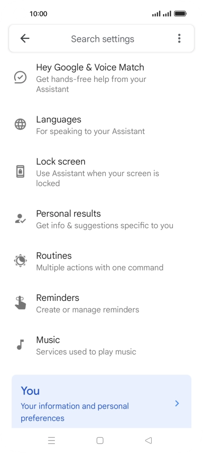 Press Hey Google & Voice Match.