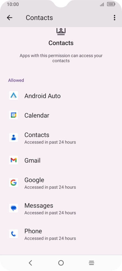 Press the required app.