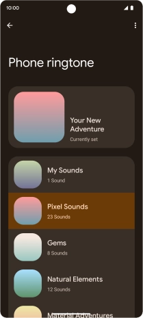 Press the required category.