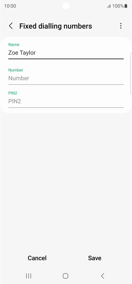 Press Number and key in the required phone number.