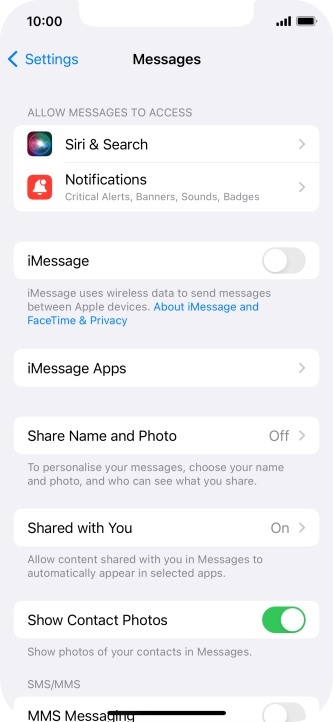 Press the indicator next to 