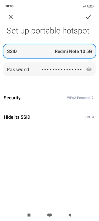 Press Password and key in the required password.