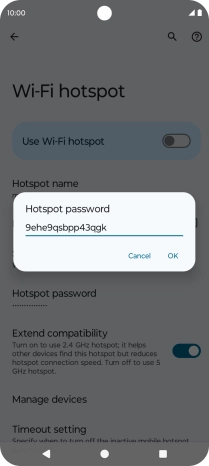 Key in the required password and press OK.