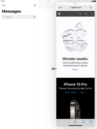 The application now displays on top of the other open application. The application now displays on top of the other open application.