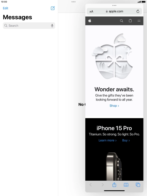 The application now displays on top of the other open application. The application now displays on top of the other open application.