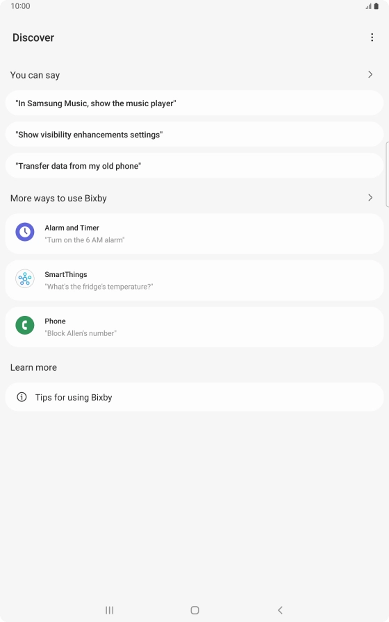 Press the menu icon.