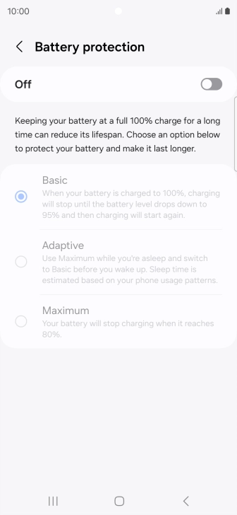 Press the indicator next to 