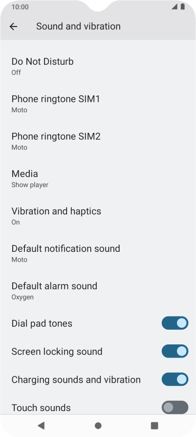 Press Default notification sound. Press Default notification sound.