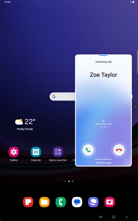 Press the reply icon.