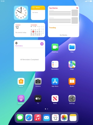 The Wi-Fi icon shows that your tablet is connected to a Wi-Fi network.