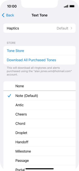 Press the required message tones to hear them.