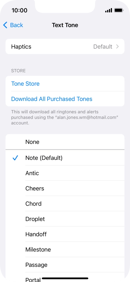 Press the required message tones to hear them.