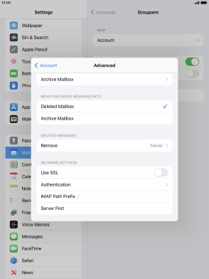 Press the indicator next to 