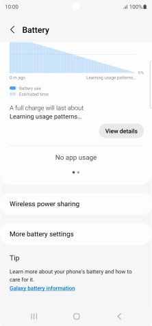 Press More battery settings.