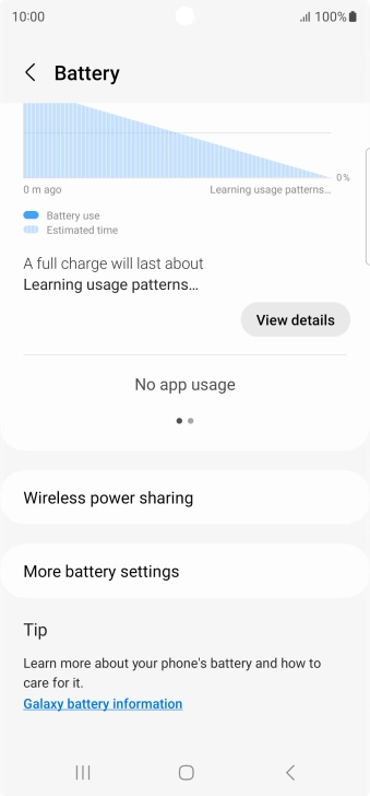 Press More battery settings.