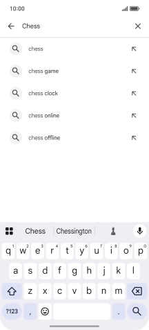 Key in the name or subject of the required app and press the search icon.