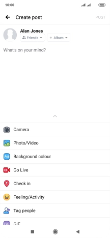 Press the text input field.